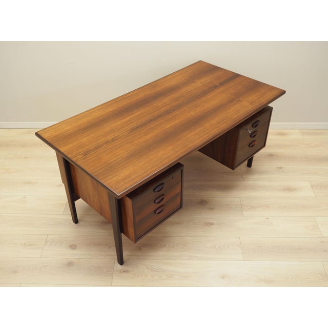 Vintage Danish Rosewood Desk, 1970s For Sale - Image 6 of 14
