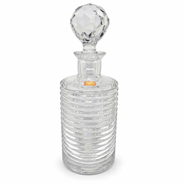 Crystal Whisky Bottle and Glasses from Baccarat, Set of 6 For Sale - Image 6 of 9