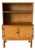 Oak Cabinet With Lower Doors and Shelves Vintage Mid-Century Modern 1960s For Sale