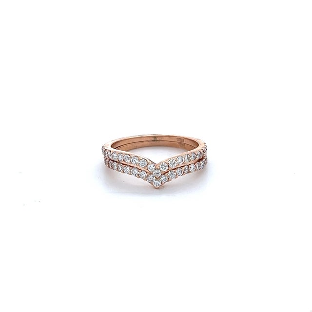 Beautiful bands that can be worn together or separately. Both rings have 42 Round Cut Diamonds that weigh 0.79 Carats. The...