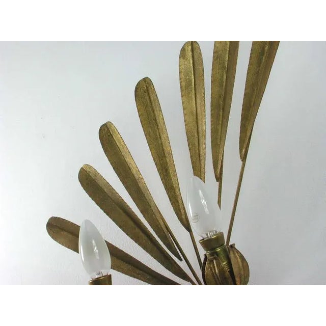 Metal Mid-Century Spanish Gilt Sconce, 1950s For Sale - Image 7 of 11