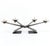 Modernist Brutalist Chandelier with Four Blackened Hammered Metal Spikes, Europe, 1970 For Sale - Image 10 of 10