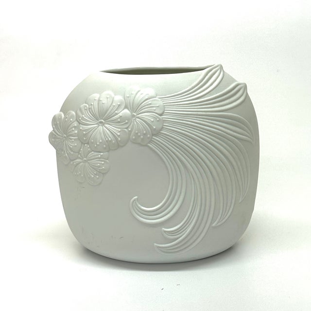 Ceramic Matte White Bisque Porcelain Pillow Vases by Kaiser W. Germany - A Pair For Sale - Image 7 of 11