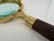 1960s Vintage Mid Century Brass Handheld Magnifying Glass With Sculptural Handle For Sale - Image 5 of 11
