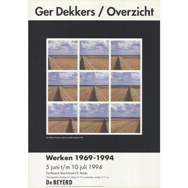 1994 Ger Dekkers 'Overview' Contemporary Black,White,Blue Offset Lithograph For Sale - Image 4 of 4