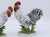 Vintage Farmhouse Black and White Ceramic Chickens For Sale - Image 4 of 13