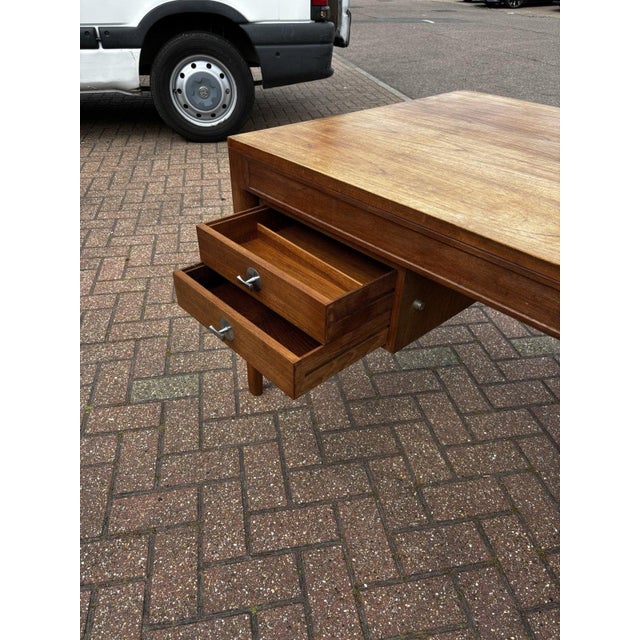 Large Mid-Century Diplomat Desk by Finn Hugo for France & Son, 1960s For Sale - Image 9 of 10
