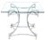 Metal Mid-Century Modern Square Glass Top Figural Chrome Base Side/Center Table For Sale - Image 7 of 7
