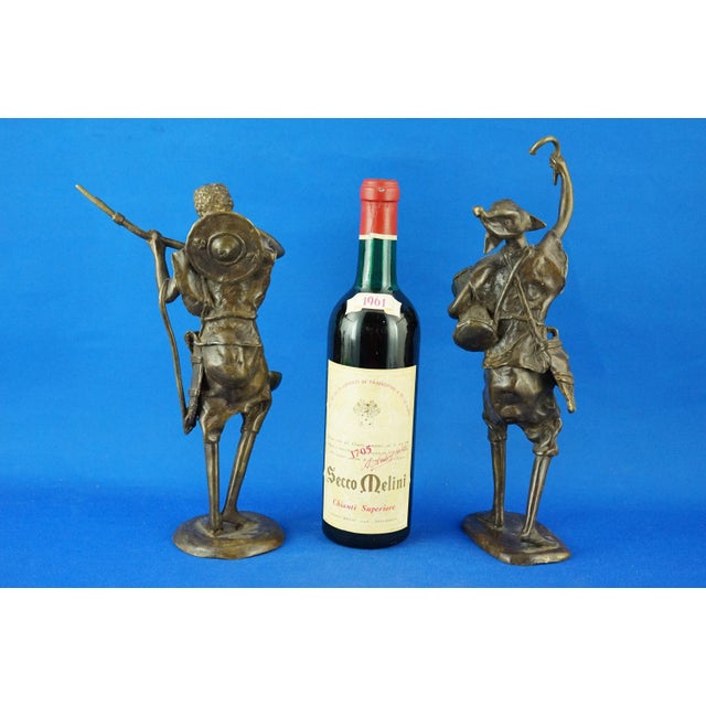 19th Century African Bronze Sculpture of Musicians, Benin, Set of 2 For Sale - Image 4 of 18