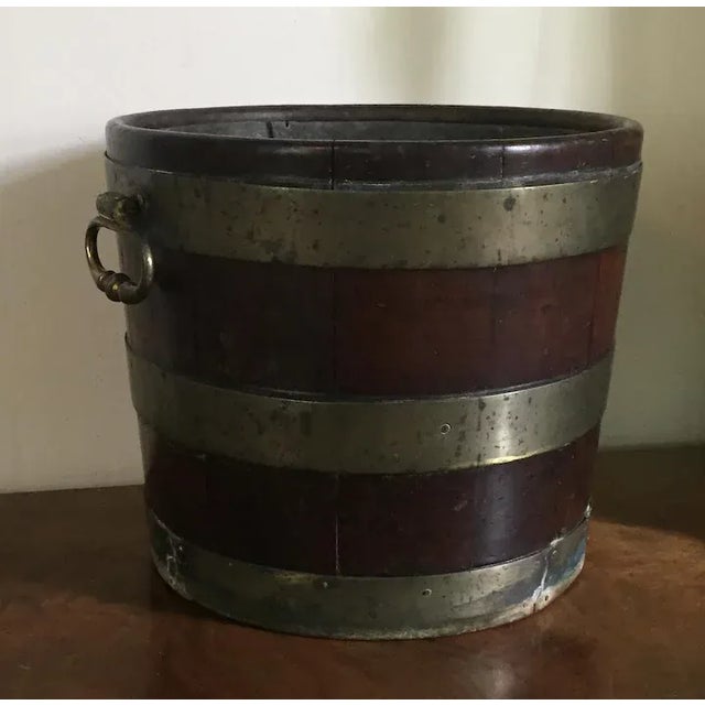1780 George III Mahogany Brass Bound Peat Bucket For Sale In New York - Image 6 of 11
