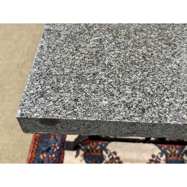 Marble Table with Cast Iron Base For Sale - Image 5 of 18