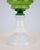 Table Lamp in Green and White Opaline Glass with Brass Details, 1880s For Sale - Image 6 of 9