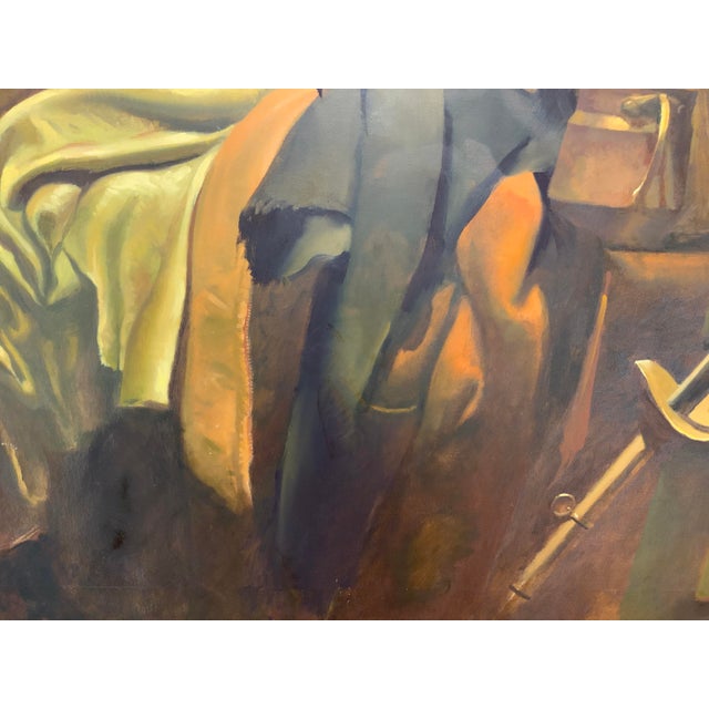 Textile Mid 20th Century Still Life by Deane G. Keller 1940-2005, Oil on Canvas For Sale - Image 7 of 11