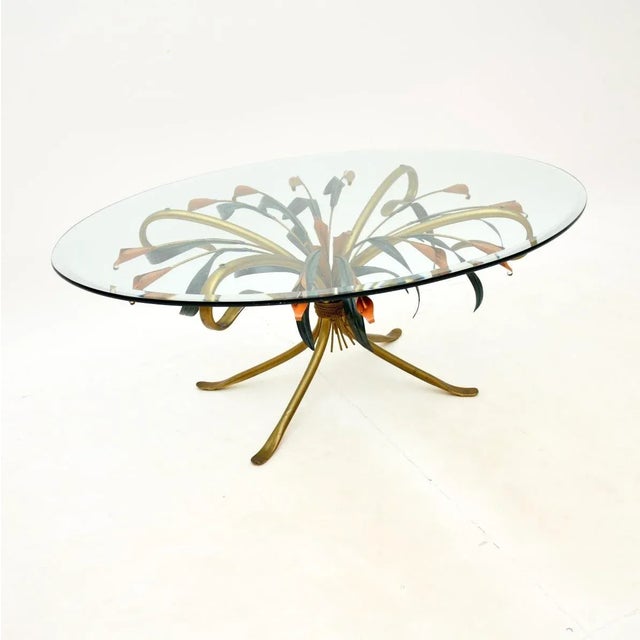 Vintage Gilt Metal Coffee Table by Hans Kogl, 1970 For Sale - Image 8 of 8