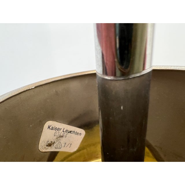 Vintage Chromed and Glass Pendant Light from Kaiser-Leuchten, 1960s For Sale - Image 11 of 17