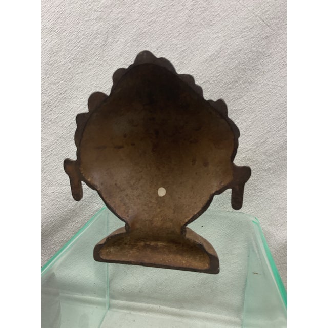 Antique Cast Iron Flower Basket Doorsop For Sale - Image 4 of 8