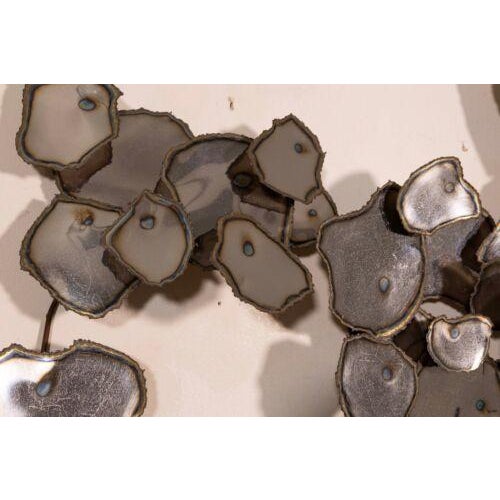 Mid-Century Modern Jere Raindrop Lily Pad Style Chrome Wall Hanging Sculpture Mid Century Modern For Sale - Image 3 of 5