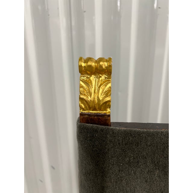 19th Century Spanish Baroque Giltwood & Mohair Upholstered Side Chair For Sale - Image 9 of 9