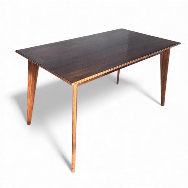 Mid-Century Rectangular Walnut Dining Table with Tapered Legs, 1960s For Sale - Image 4 of 12