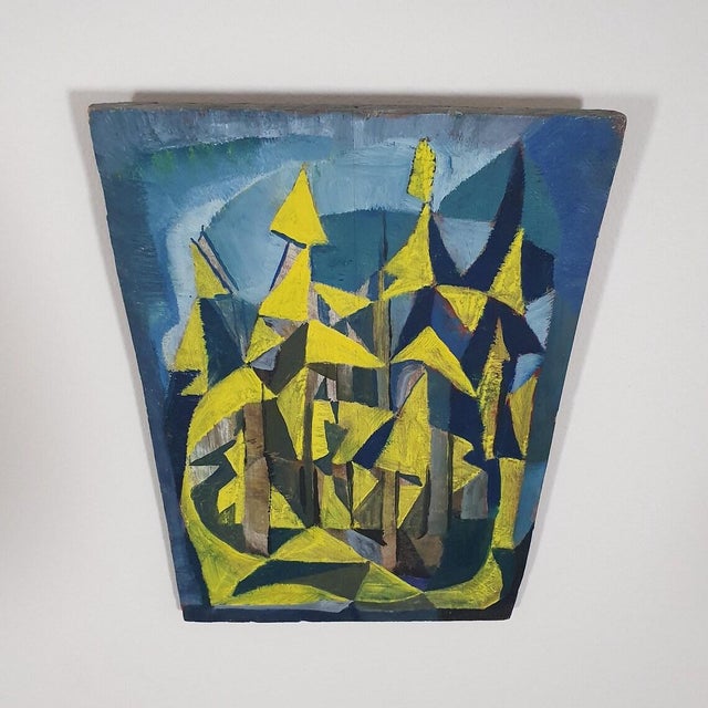 Mid-Century Modern Bo Gustavsson, Rome, 1951, Oil on Board For Sale - Image 3 of 18