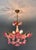 Vintage Murano Style Large Chandelier, Pink Floral Chandelier, Bouquet Style Ceiling Light, 4-Light Flush Mount For Sale - Image 10 of 16