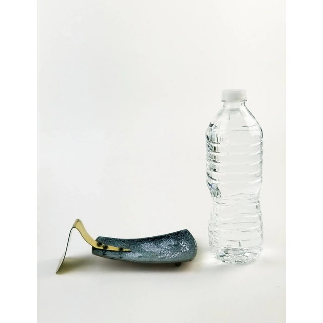 Mid Century Enamel, Brass and Copper Tray For Sale - Image 11 of 13