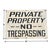 20”x14” Vintage ‘Private Property - No Trespassing’ Industrial Porcelain Enamel Sign | c.1940 For Sale - Image 4 of 5