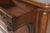 Late 20th Century French Provincial Walnut Two-Door Buffet With Drawers and Brass Hardware For Sale In Los Angeles - Image 6 of 9