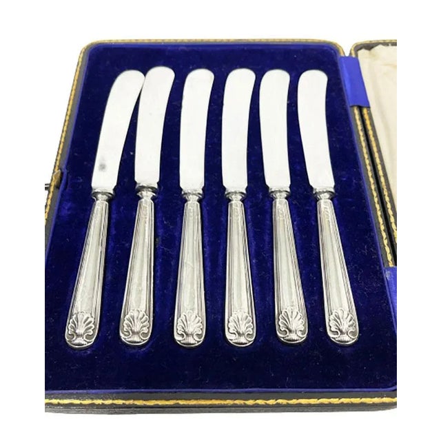 English Silver Butter Knives from Maxfield & Sons Ltd, Sheffield, 1913 For Sale - Image 3 of 6