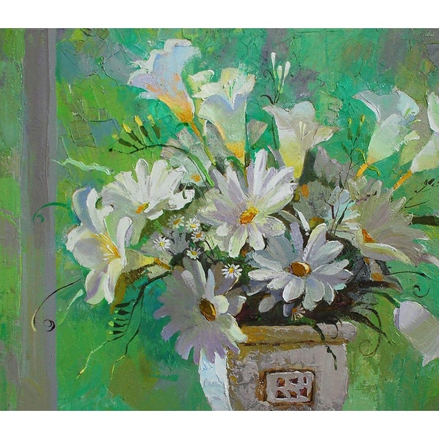 Contemporary Oil Painting Daisies Egor Ktpatunov For Sale - Image 3 of 6