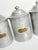 Provincial French Aluminium Kitchen Canisters, 1950s, Set of 6 For Sale - Image 4 of 17
