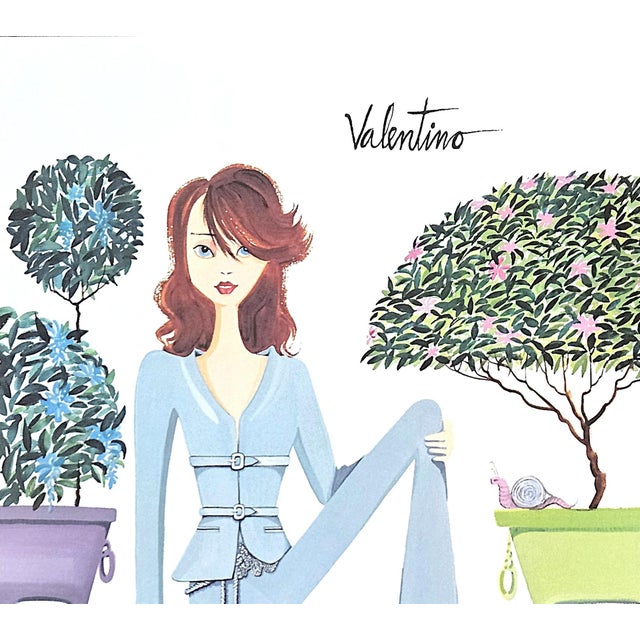 Perfect for today's fashionista! Pure whimsical fashion fun. This is a fashion print for a Valentino pant suit. It is...