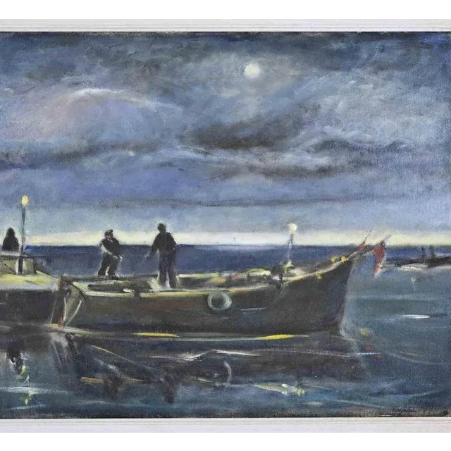 Michelangelo Cupisti, Ready to Set Sail, Oil Painting, 2000s, Framed For Sale - Image 3 of 4