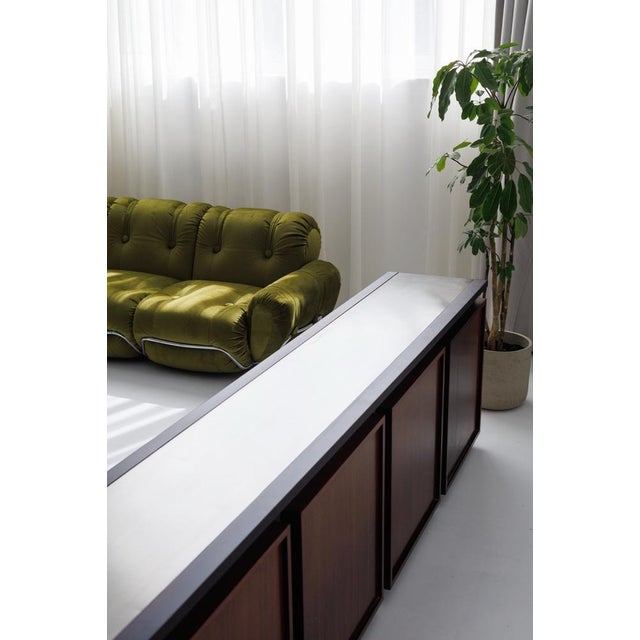 Wood Large Parioli Sideboard or Room Divider by Giotto Stoppino for Acerbis, 1980s For Sale - Image 7 of 9
