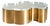 The New Set of 2 Luca Coffee Tables in Gold With Acrylic Top For Sale
