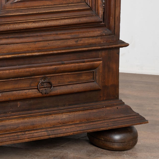 Early 19th Century French Single Door Carved Walnut Armoire Cabinet For Sale - Image 12 of 16