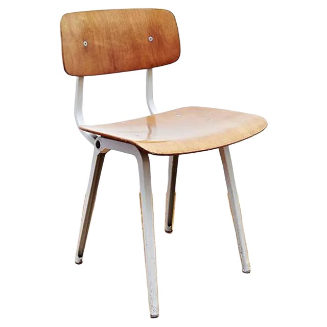 Vintage Metal & Wood Revolt Chair by Friso Kramer for Ahrend de Cirkel For Sale