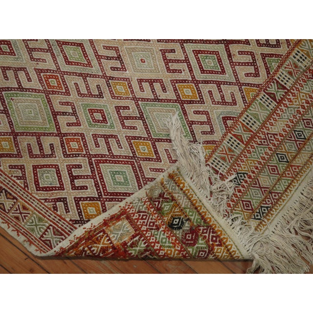 Textile Vintage Turkish Jajim - 5'3" x 9'4" For Sale - Image 7 of 8