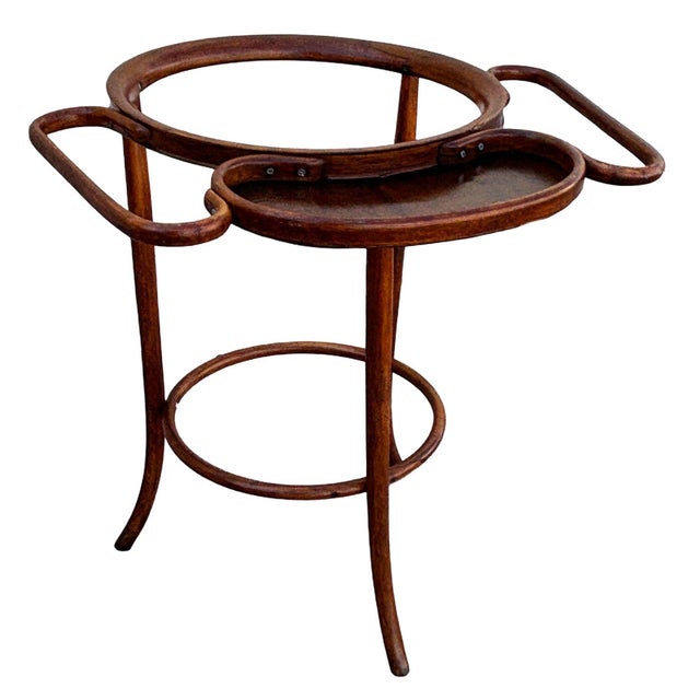 Vienna Secession Bent Oak Wash Shaving Stand by Thonet For Sale - Image 4 of 9