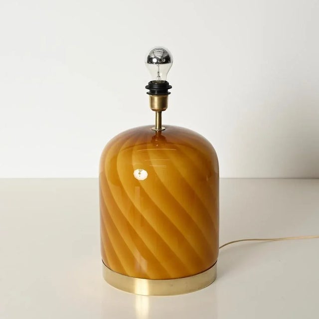 Large Murano Glass and Brass Sun Table Lamp from Tommaso Barbi, Italy, 1960s For Sale - Image 13 of 16