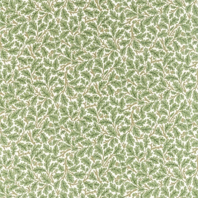 Morris & Co Oak Fabric in Forest/Cream - a Sample For Sale