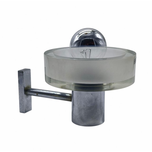 Mid-Century Modern White Glass Wall Lamp by Flavio Poli for Seguso, Italy, 1960s For Sale - Image 3 of 7