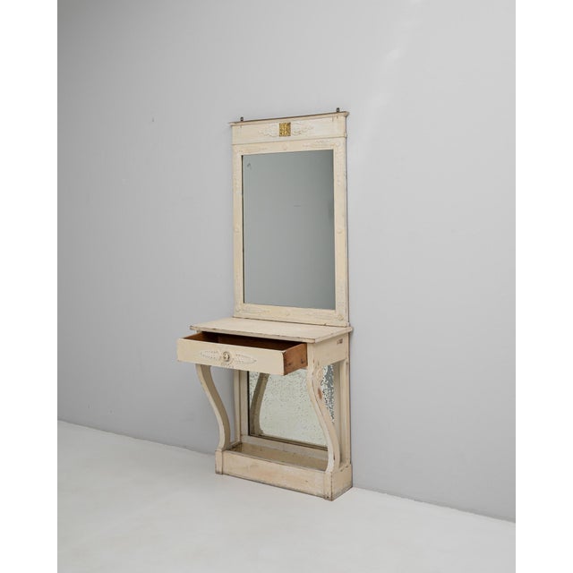 19th Century French Wood White Patinated Vanity For Sale - Image 4 of 18