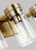 Modern Chapman & Myers by Visual Comfort Studio Garrett 3 - Light Vanity, Brass For Sale - Image 3 of 5