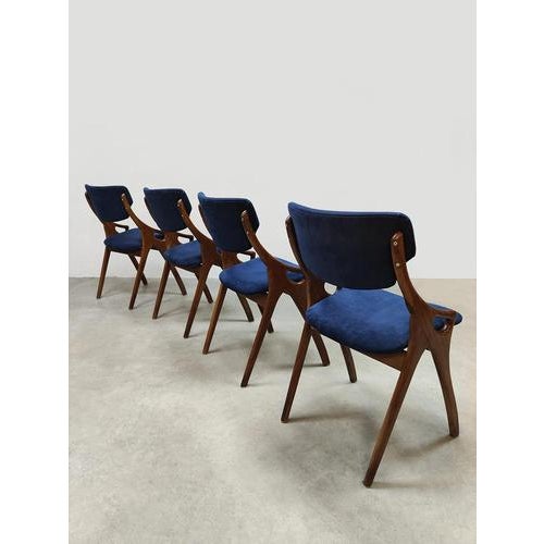 Wood Vintage Danish Dining Chairs by Hovmand Olsen for Mogens Kold, 1960s, Set of 4 For Sale - Image 7 of 8