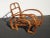 Boho Chic Vintage Paul Frankl Style Pretzel Rattan Lounge Chair No Cushion For Sale - Image 3 of 11