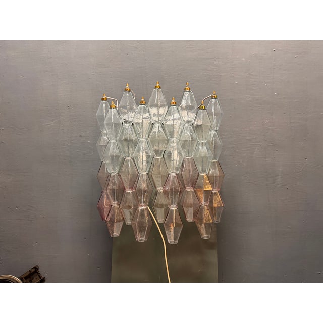 Large Polygon Wall Lights, 1980s, Set of 2 For Sale - Image 4 of 9