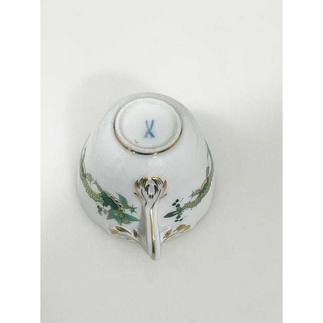 Porcelain Rich Court Dragon Cups and Saucers from Meissen, Germany, 1960s, Set of 12 For Sale - Image 11 of 13