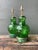 Vintage Hand Painted Malachite Plinth Glass Lamps - A Pair For Sale - Image 12 of 12