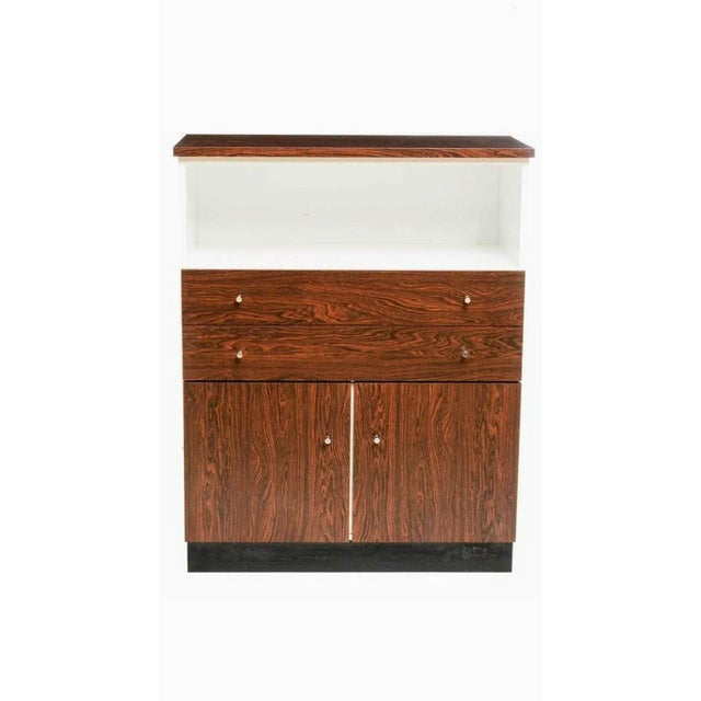 Mid 20th Century Mid-Century Deco Modern Formica Rosewood Cabinet For Sale - Image 5 of 5